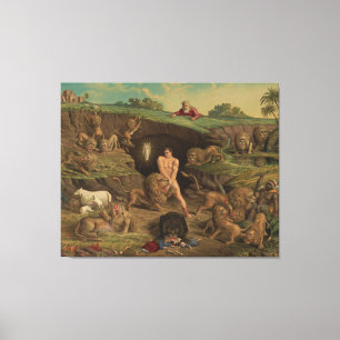 Twelve Temptations Daniel in the Lions' Den (1877) Canvas Print