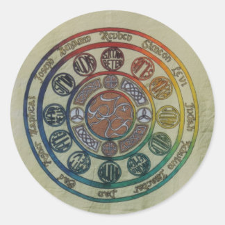 Twelve tribes and disciples classic round sticker
