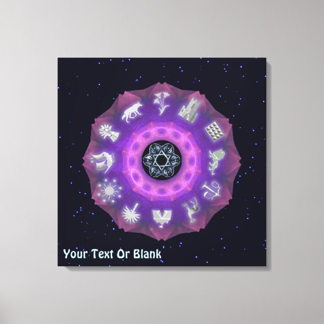 Twelve Tribes Fractal Canvas Print (Front)