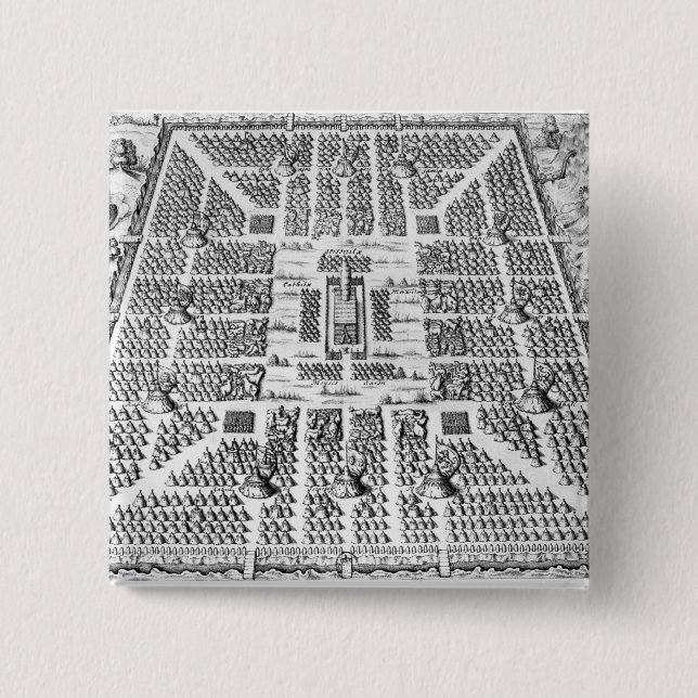 Twelve tribes of Israel 2 Inch Square Button (Front)