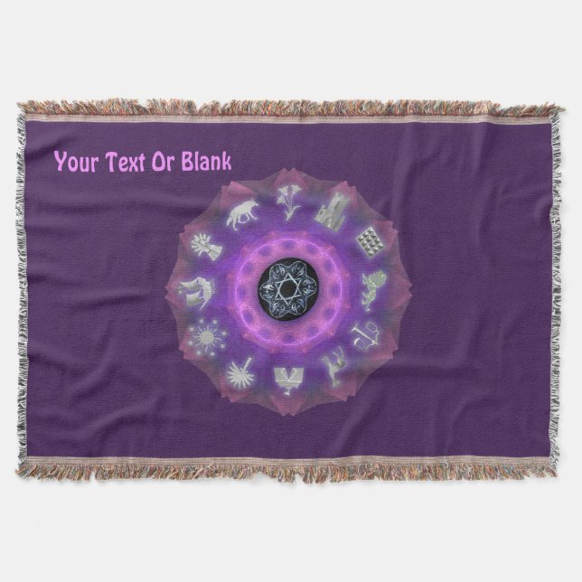 Twelve Tribes Throw Blanket (Front)