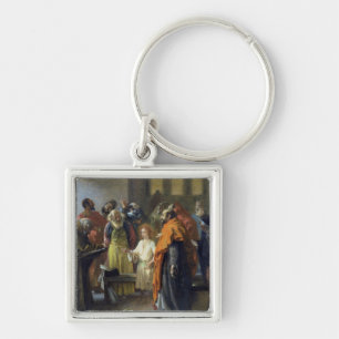 Twelve-year old Jesus in the Temple, 1851 Keychain