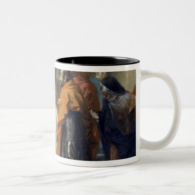 Twelve-year old Jesus in the Temple, 1851 Two-Tone Coffee Mug (Right)