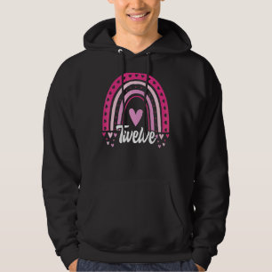 Twelve Years Old Rainbow 12th Birthday Girl 12 Bda Hoodie
