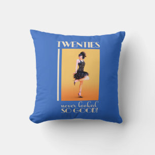 Twenties never looked so good Vintage Throw Pillow