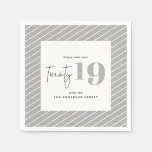 Twenty bold graphic new year holiday party napkin