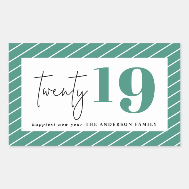 Twenty bold graphic new year sticker (Front)