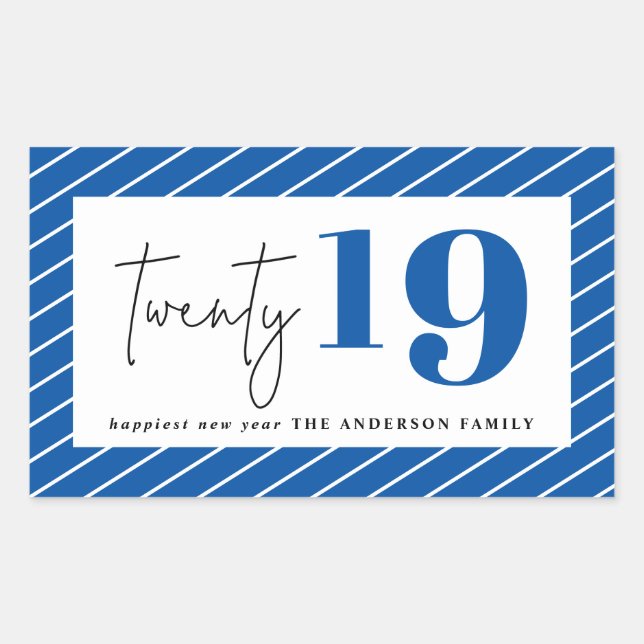 Twenty bold graphic new year sticker (Front)