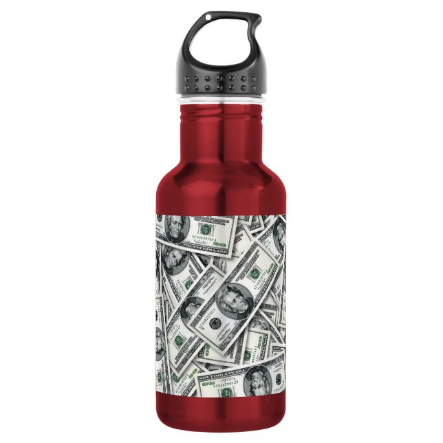 Twenty Dollar Bill Money Pattern 532 Ml Water Bottle (Front)
