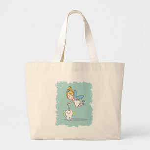 Twenty-eighth February - Tooth Fairy Day Large Tote Bag
