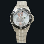 Twenty Fifth Anniversary Photo Watch<br><div class="desc">Personalized photo watch for your twenty fifth wedding anniversary (or personalize for anything you want!). The template is set up for you to add your own photo and you can also edit all of the text if you wish. The wording sits on a semi-transparent border overlay above your photo. The...</div>