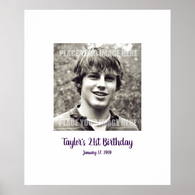 Twenty first birthday 21st Sign In Party Board 21 (Front)