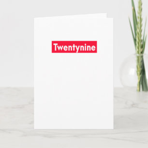 twenty-nine years old funny 29th card