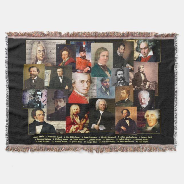 Twenty-One Masters  Throw Blanket (Front)