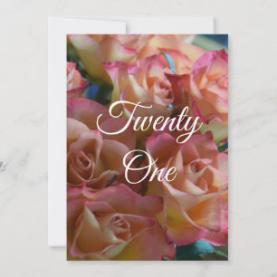 Twenty One Roses 21st Birthday Party Invitation