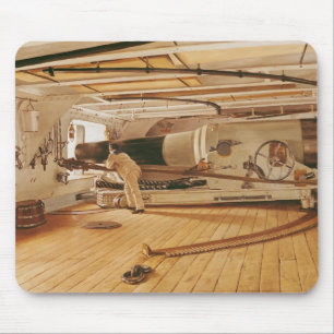 Twenty-Seven Pound Cannon on a Battleship Mouse Pad