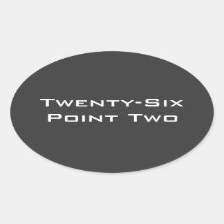 Twenty-Six Point Two (26.2) Marathon Oval Sticker