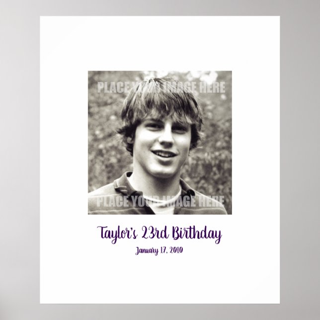 Twenty third birthday 23rd Sign In Party Board 23 (Front)