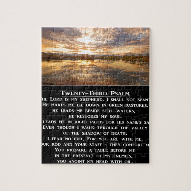 Twenty-Third Psalm Prayer Jigsaw Puzzle (Vertical)
