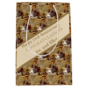 Twenty Third Wedding Anniversary, Topaz,   Medium Gift Bag