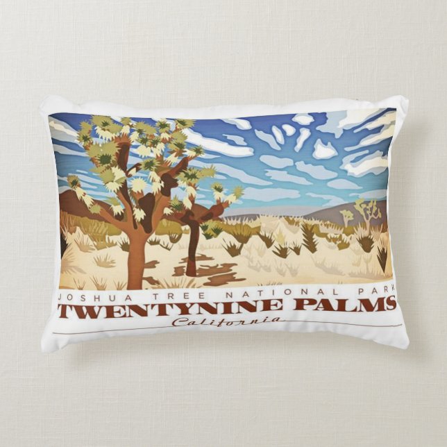 Twentynine Palms Califorina Decorative Pillow (Front)
