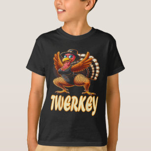 Twerkey Squad Twerking Funny Dancing Turkey Thanks T-Shirt