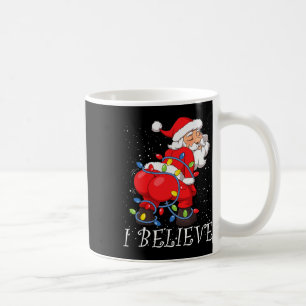 Twerking Santa Claus I Believe Christmas Tree Ligh Coffee Mug