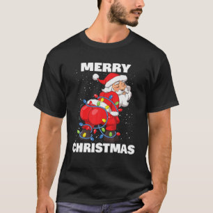 Twerking Santa Claus Merry Christmas Tree Lights T-Shirt