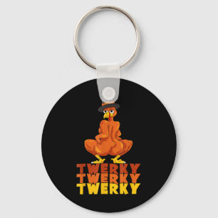 Twerky Turkey Butt Thanksgiving Dance Funny  Keychain