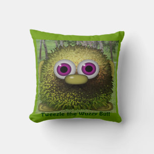 Twezle mignon coussin à boutons Wuzzy pour la sall