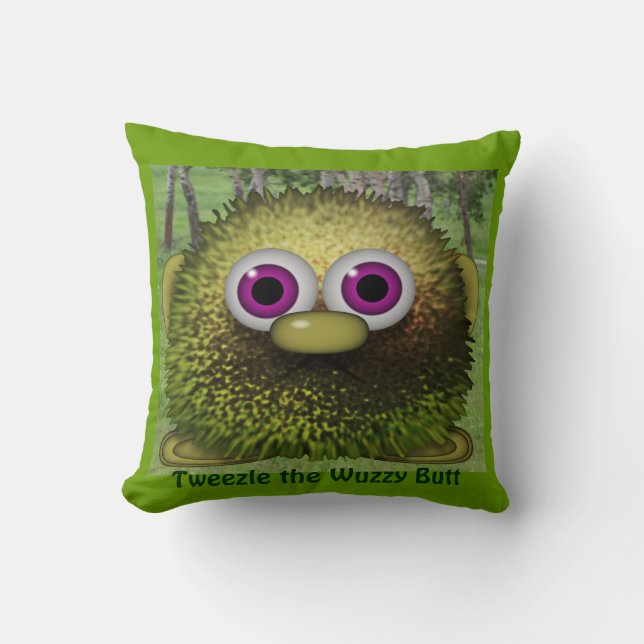 Twezle mignon coussin à boutons Wuzzy pour la sall (Recto)