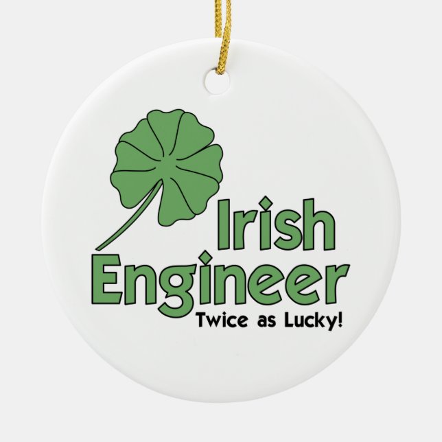 Twice As Lucky Ceramic Ornament (Front)