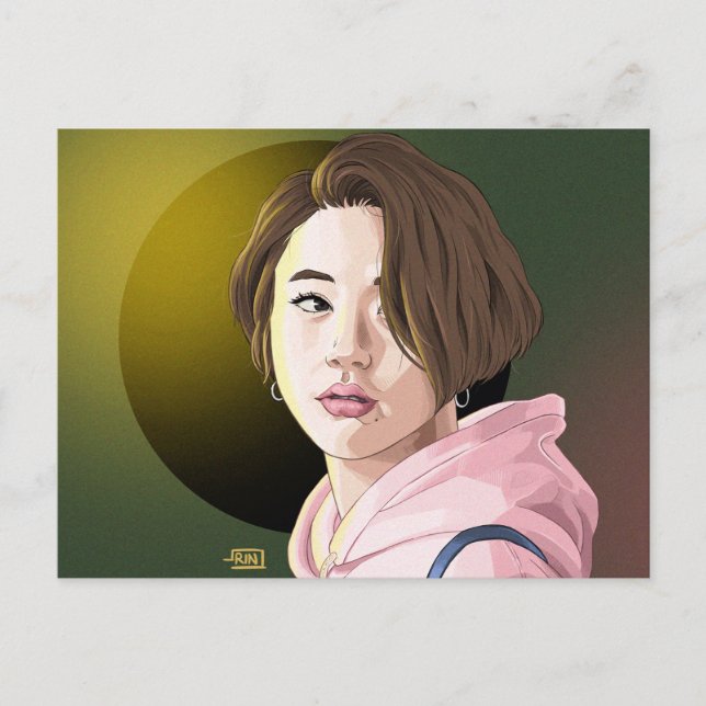 TWICE Chaeyoung Postcard Tiger version (Front)