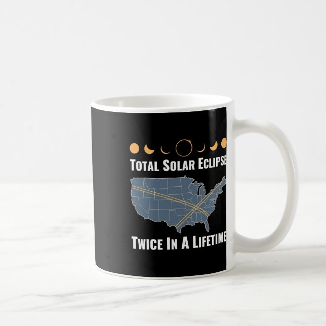 Twice In A Lifetime Solar Eclipse 2024 Total Eclip Coffee Mug (Right)