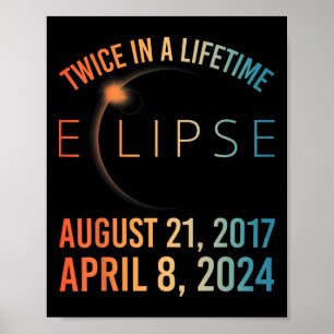 Twice In A Lifetime Solar Eclipse 2024 Total Eclip Poster