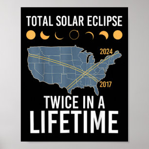 Twice In A Lifetime Solar Eclipse Shirt 2024 Total Poster