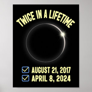 Twice In A Lifetime Total Solar Eclipse 2024 Women Poster