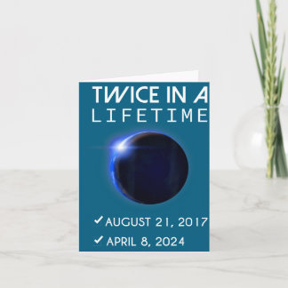Twice Lifetime Solar Eclipse Illustration Card
