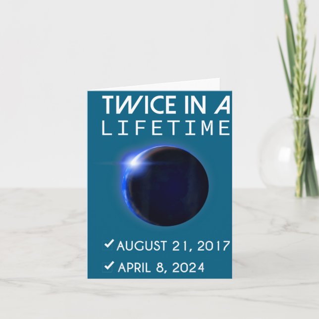 Twice Lifetime Solar Eclipse Illustration Card (Front)