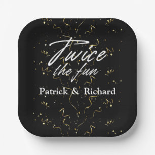 Twice the Fun Friends Joint Birthday Double Paper Plate