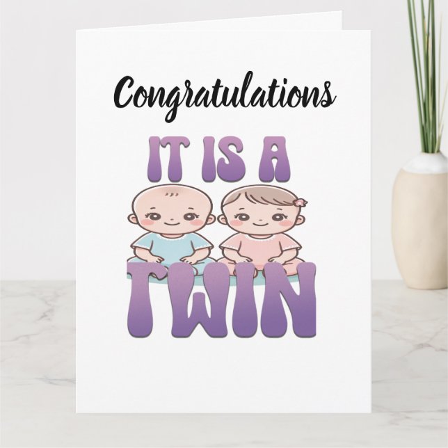 Twice The Joy, Twice The Love Thank You Card (Front)