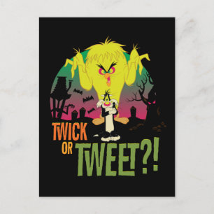 "Twick or Tweet" TWEETY™ & SYLVESTER™ Invitation Postcard