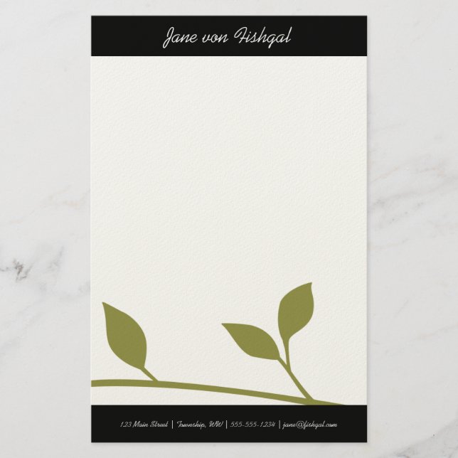 Twig and Leaf Stationery (Front)