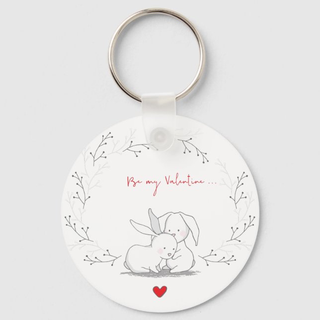 Twigs And Rabbits Keychain (Front)