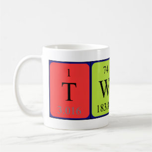 Twila tasse de nom de table périodique
