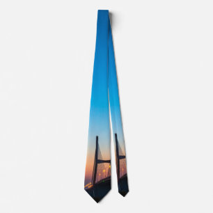 Twilight At Bill Emerson Bridge Neck Tie