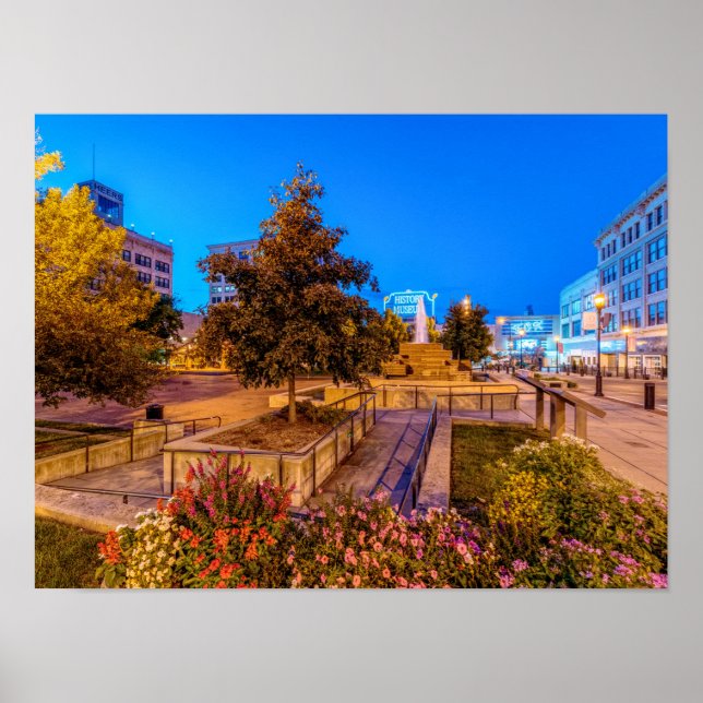 Twilight At Park Central Square Poster (Front)