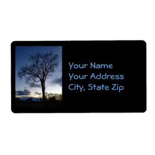 Twilight At The Tree in Winter Address Labels