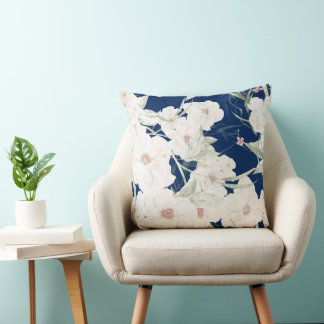 Twilight Bloom I - Floral Collection Throw Pillow