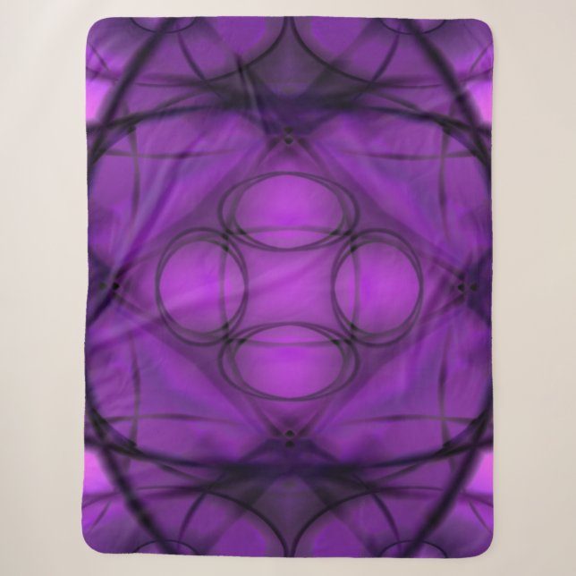 Twilight Bloom Sherpa Blanket (Front)
